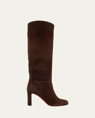 Christian Louboutin 85mm Loo Suede Knee Boots | Thumbnail 4