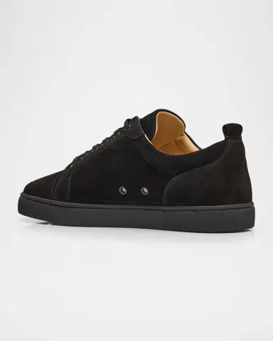 Christian Louboutin Men's Louis Junior Suede Low-Top Sneakers | Thumbnail 3