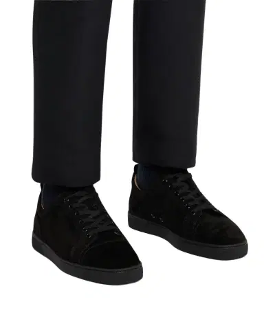 Christian Louboutin Men's Louis Junior Suede Low-Top Sneakers | Thumbnail 1