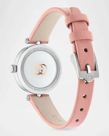 Gucci Stainless Steel Model 2000 24mm Watch with Pink Leather Strap | Thumbnail 3 Gucci Stainless Steel Model 2000 24mm Watch with Pink Leather Strap | Thumbnail 3