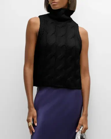Sablyn Saige B Cashmere Sleeveless Turtleneck Sweater | Thumbnail 4 Sablyn Saige B Cashmere Sleeveless Turtleneck Sweater | Thumbnail 4