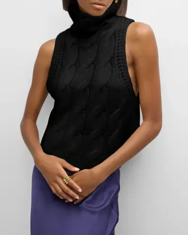 Sablyn Saige B Cashmere Sleeveless Turtleneck Sweater | Thumbnail 6 Sablyn Saige B Cashmere Sleeveless Turtleneck Sweater | Thumbnail 6
