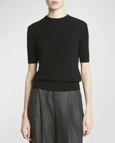 Saint Laurent Short-Sleeve Wool Sweater | Thumbnail 4
