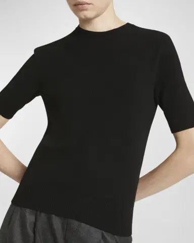 Saint Laurent Short-Sleeve Wool Sweater | Thumbnail 7