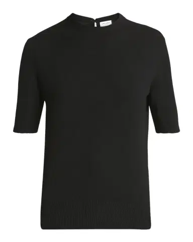 Saint Laurent Short-Sleeve Wool Sweater | Thumbnail 1