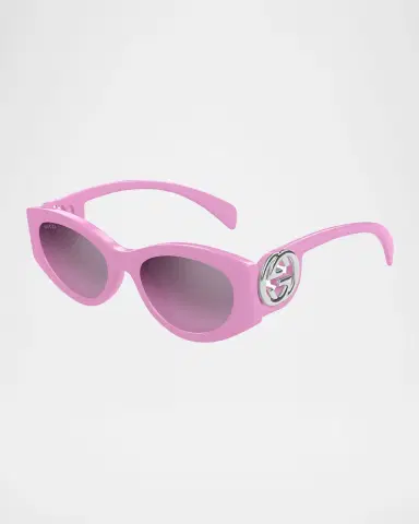 Gucci Interlocking G Cat-Eye Plastic Sunglasses | Thumbnail 2