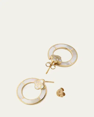 Jan Leslie Petal Mother-of-Pearl Post Hoop Earrings | Thumbnail 3
