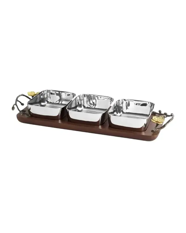 Michael Aram Gold Orchid Triple Dishes
