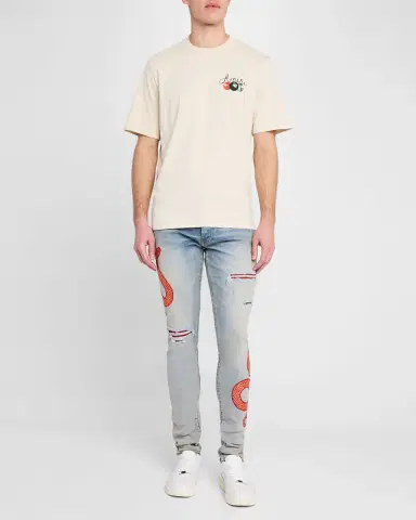 Amiri Men's Skel Low-Top Leather Sneakers | Thumbnail 2