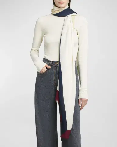 Etro Bohemian Jacquard Modal-Cashmere Scarf | Thumbnail 2 Etro Bohemian Jacquard Modal-Cashmere Scarf | Thumbnail 2