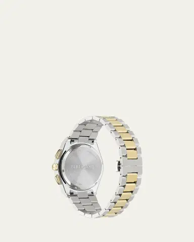 Ferragamo Vega Upper East Chrono Two-Tone Bracelet Watch, 42mm | Thumbnail 5 Ferragamo Vega Upper East Chrono Two-Tone Bracelet Watch, 42mm | Thumbnail 5