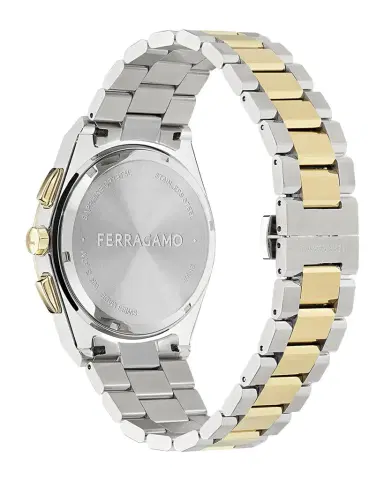Ferragamo Vega Upper East Chrono Two-Tone Bracelet Watch, 42mm | Thumbnail 1 Ferragamo Vega Upper East Chrono Two-Tone Bracelet Watch, 42mm | Thumbnail 1