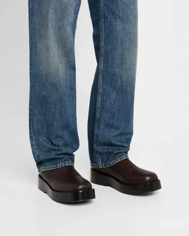 Bottega Veneta Men's Torino Grainy Leather Chelsea Boots | Thumbnail 2