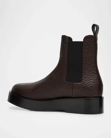 Bottega Veneta Men's Torino Grainy Leather Chelsea Boots | Thumbnail 4