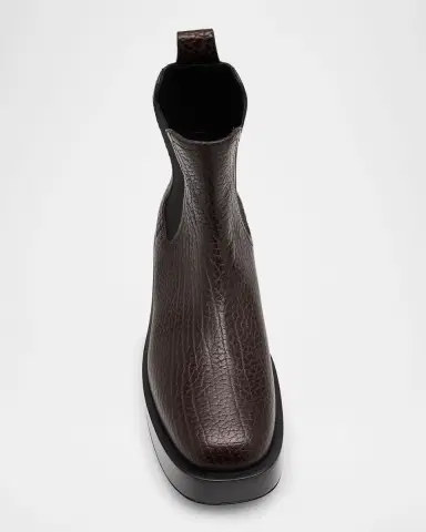 Bottega Veneta Men's Torino Grainy Leather Chelsea Boots | Thumbnail 6