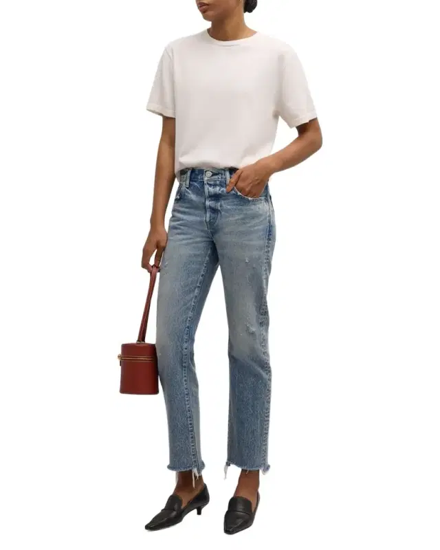 Nokomis Straight Distressed Jeans