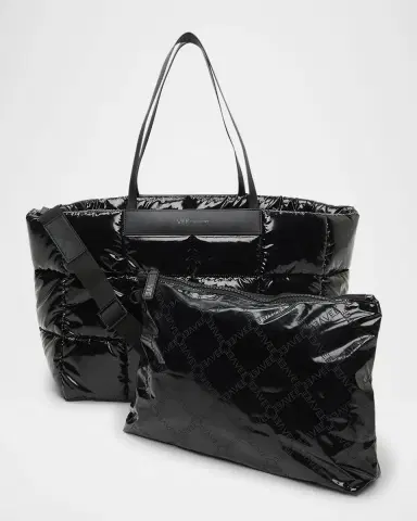 Vee Collective Porter Quilted Vinyl East-West Tote Bag | Thumbnail 3 Vee Collective Porter Quilted Vinyl East-West Tote Bag | Thumbnail 3