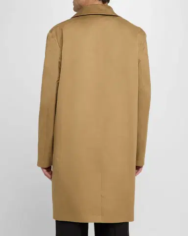 Saint Laurent Men's Mac Gabardine Coat | Thumbnail 3 Saint Laurent Men's Mac Gabardine Coat | Thumbnail 3