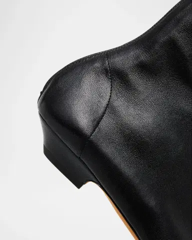 Khaite Apollo Leather Zip Ankle Boots | Thumbnail 5