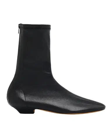 Khaite Apollo Leather Zip Ankle Boots | Thumbnail 1
