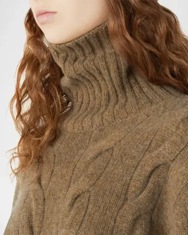 Loro Piana Napier Cable-Knit Cashmere Turtleneck Sweater | Thumbnail 5