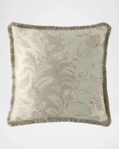 Etro Caladium Pillow with Fringe, 24" Square | Thumbnail 3
