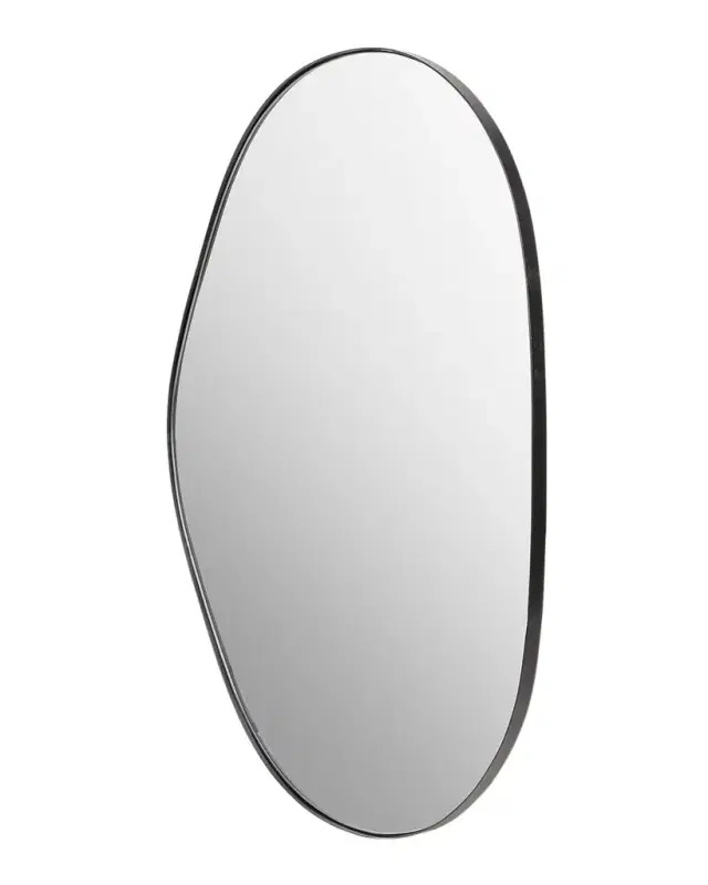 Surya Aamnah 40" Free-Form Wall Mirror, Black