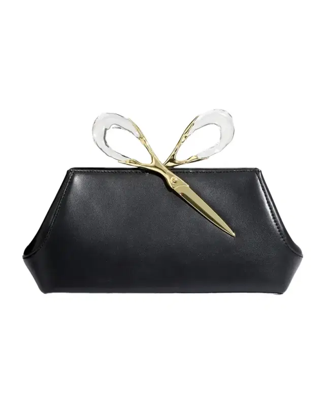 Alexis Bittar The Scissor Angular Leather Clutch Bag