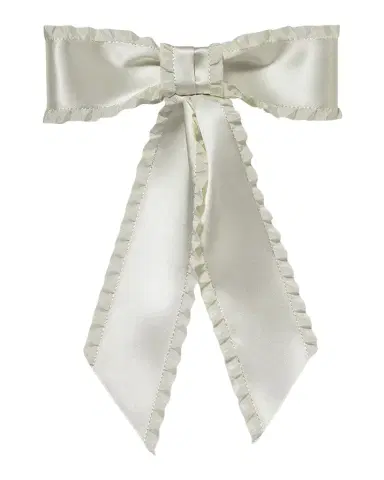 Jennifer Behr Harper Pleated Satin Bow Barrette | Thumbnail 1
