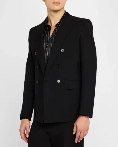 Saint Laurent Men's 6-Button Wool Sport Coat | Thumbnail 4 Saint Laurent Men's 6-Button Wool Sport Coat | Thumbnail 4