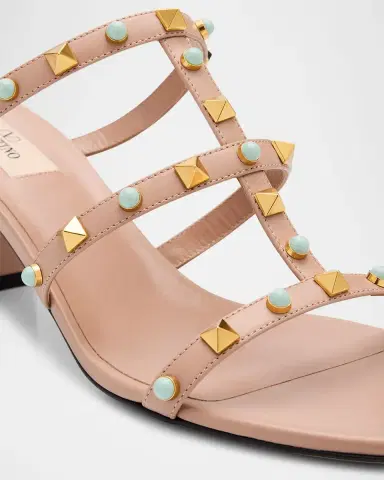 Valentino Garavani Rockstud Leather Caged Mule Sandals | Thumbnail 5 Valentino Garavani Rockstud Leather Caged Mule Sandals | Thumbnail 5