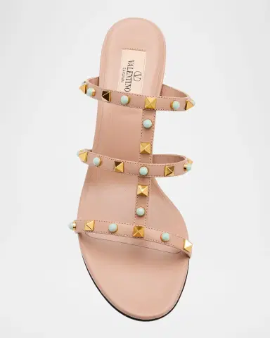 Valentino Garavani Rockstud Leather Caged Mule Sandals | Thumbnail 6 Valentino Garavani Rockstud Leather Caged Mule Sandals | Thumbnail 6