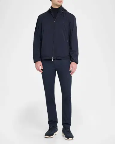 Corneliani Men's Technical Fabric Reversible Hooded Jacket | Thumbnail 2