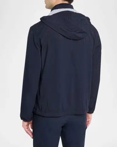 Corneliani Men's Technical Fabric Reversible Hooded Jacket | Thumbnail 3