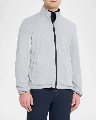 Corneliani Men's Technical Fabric Reversible Hooded Jacket | Thumbnail 5