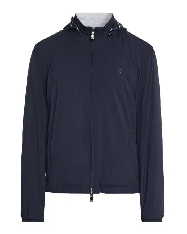 Men's Technical Fabric Reversible Hooded Jacket