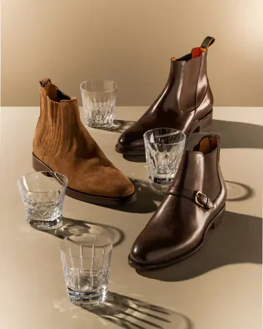 Paul Stuart Men's Simon Double-Buckle Leather Ankle Boots | Thumbnail 4
