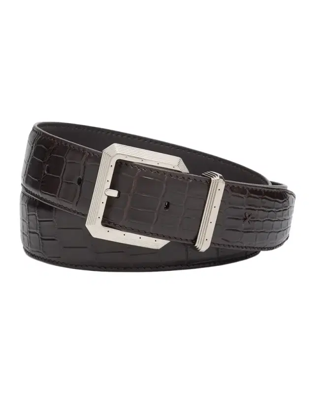 Men's Crocodile Leather Belt