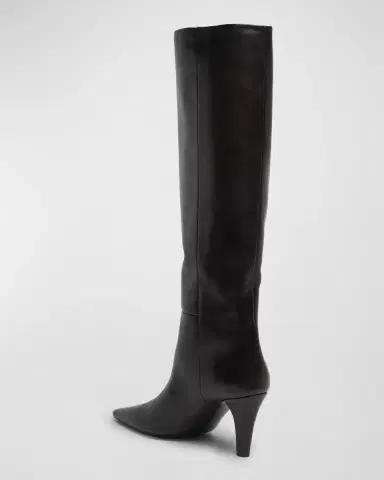 Saint Laurent Jill Calfskin Knee Boots | Thumbnail 3