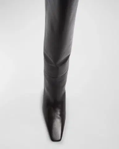 Saint Laurent Jill Calfskin Knee Boots | Thumbnail 4