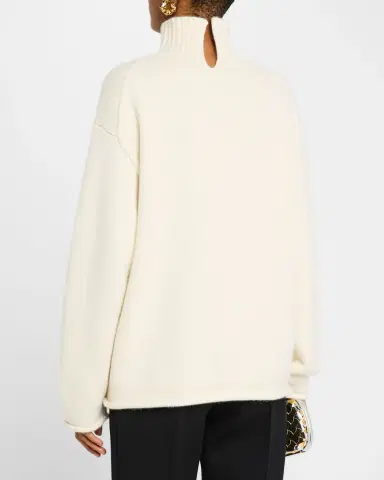 Bottega Veneta Turtleneck Textured Cashmere Sweater | Thumbnail 3