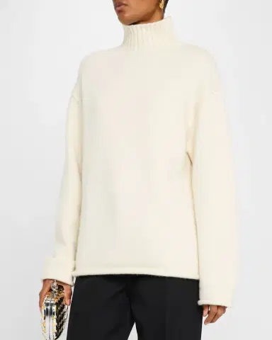 Bottega Veneta Turtleneck Textured Cashmere Sweater | Thumbnail 4