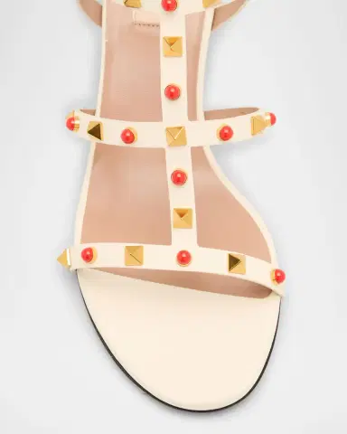 Valentino Garavani Rockstud Caged Ankle-Strap Leather Sandals | Thumbnail 6 Valentino Garavani Rockstud Caged Ankle-Strap Leather Sandals | Thumbnail 6