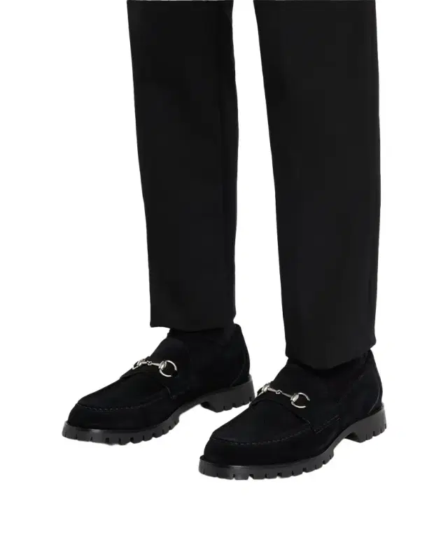 Gucci Men 's Sylke Suede Horsebit Loafers