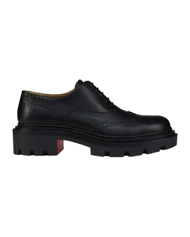 Men's College Wingtip Brogue Leather Derby Shoes