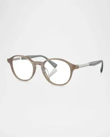 Brunello Cucinelli Acetate Oval Sunglasses, 50MM | Thumbnail 3