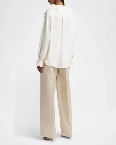 Philosophy di Lorenzo Serafini Pleated Ruffle Collared Blouse | Thumbnail 3