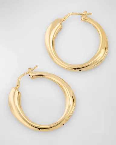 Lisa Nik Golden Dreams 18K Yellow Gold Crescent Hoop Earrings | Thumbnail 2