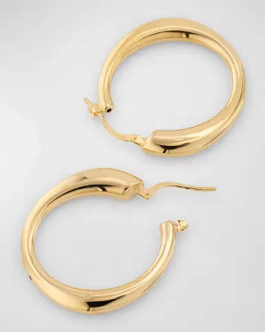 Lisa Nik Golden Dreams 18K Yellow Gold Crescent Hoop Earrings | Thumbnail 3