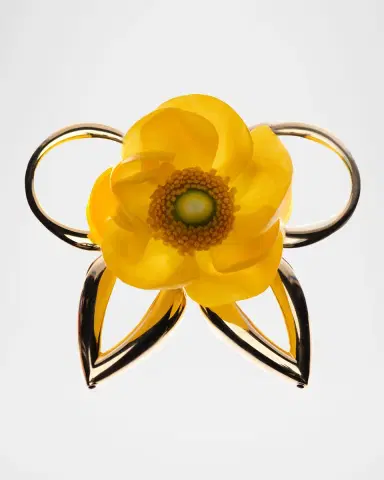 Lisa Nik Golden Dreams 18K Yellow Gold Crescent Hoop Earrings | Thumbnail 4